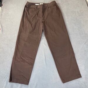 Talbots Woman Vintage Classic Fit Brown Stretch Pants/Chinos- 14W
